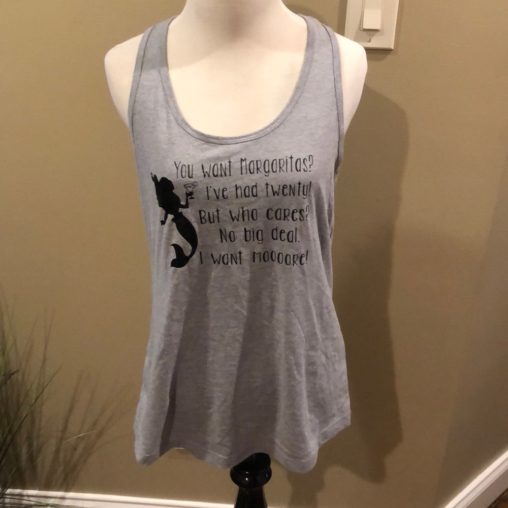 Fun adult humor little mermaid inspired tank top